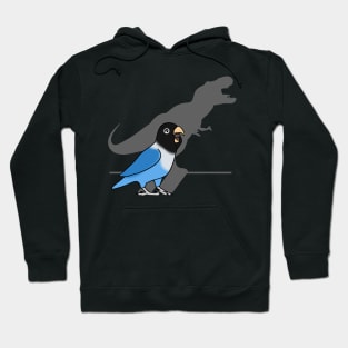 T-Rex Shadow Blue Masked Lovebird Hoodie